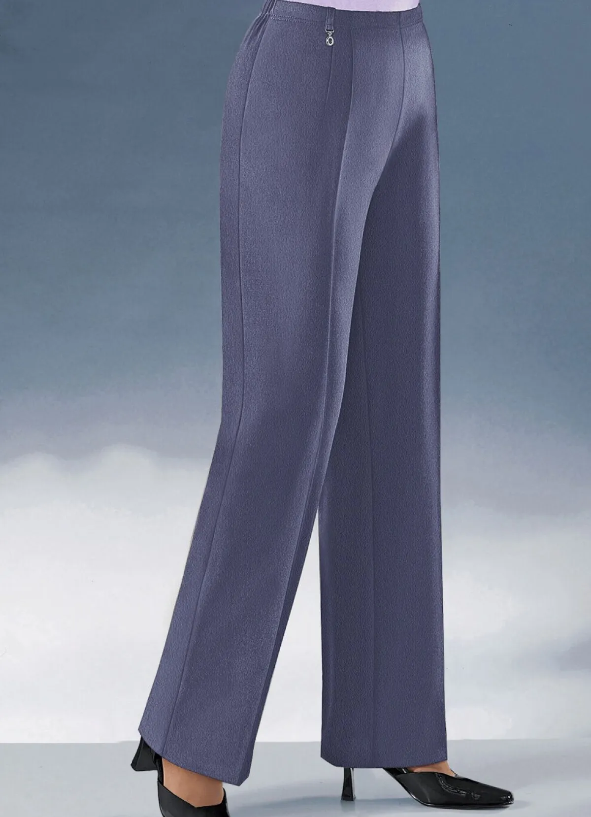 Best KLAUS MODELLE MADE IN GERMANY Hose mit modisch ausgestellter Fußweite amethyst