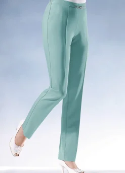Discount BADER Hose mit modisch schmaler Fußweite HELLTÜRKIS
