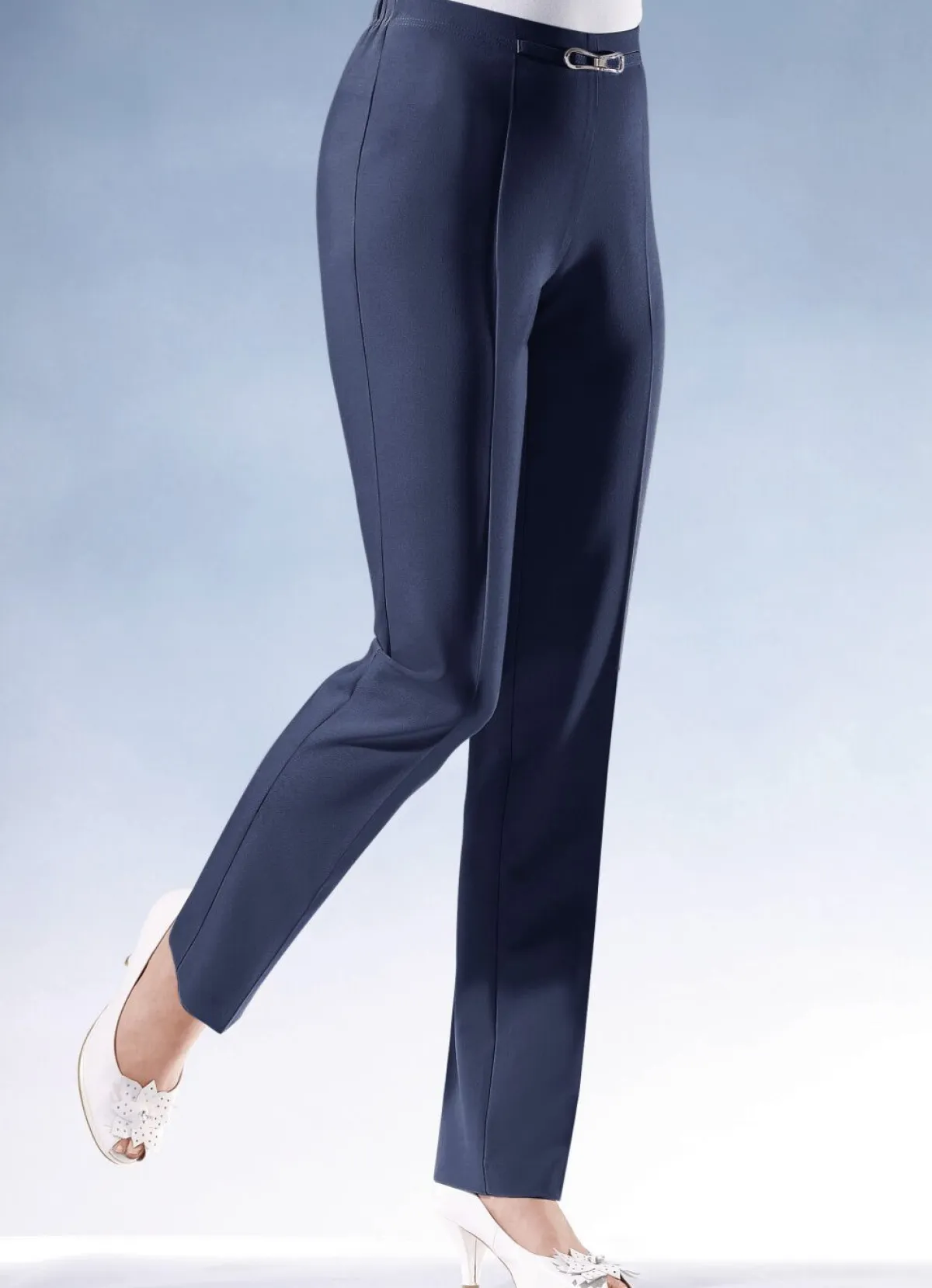 BADER Hose mit modisch schmaler Fußweite MARINE