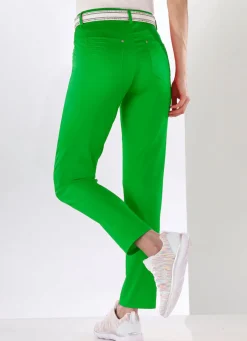 Sale BADER Hose mit platzierten Biesen GRÜN