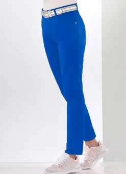 Hot BADER Hose mit platzierten Biesen ROYALBLAU