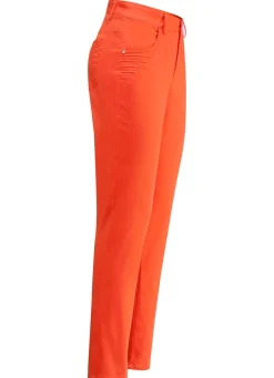 BADER Hose mit platzierten Biesen ORANGE