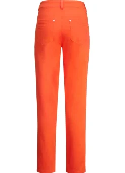 BADER Hose mit platzierten Biesen ORANGE