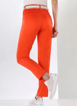 BADER Hose mit platzierten Biesen ORANGE
