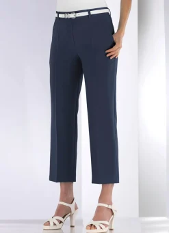 New KLAUS MODELLE MADE IN GERMANY Hose mit rückwärtigem Dehnbund MARINE