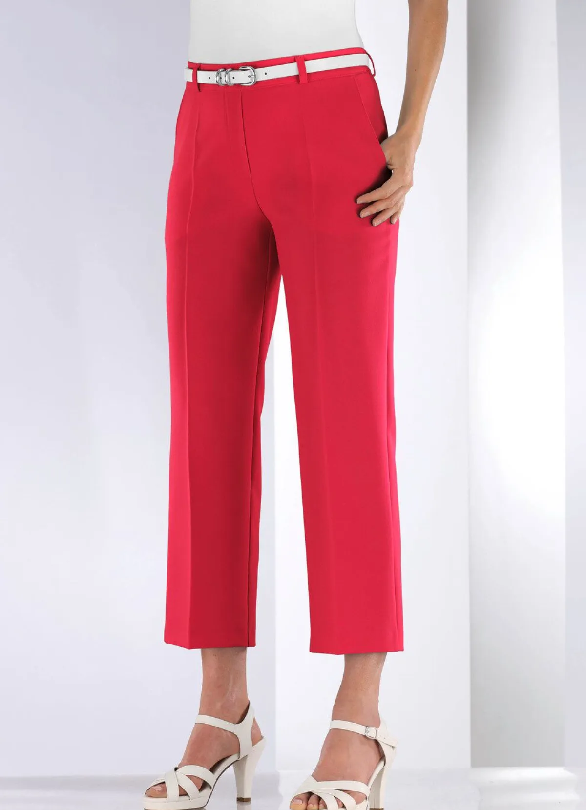 Outlet KLAUS MODELLE MADE IN GERMANY Hose mit rückwärtigem Dehnbund ROT
