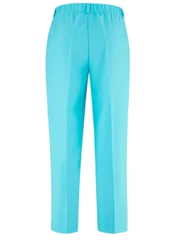 Outlet KLAUS MODELLE MADE IN GERMANY Hose mit rückwärtigem Dehnbund TÜRKIS