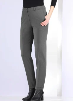 New KLAUS MODELLE MADE IN GERMANY Hose mit rückwärtigem Dehnbundeinsatz ANTHRAZIT MELIERT