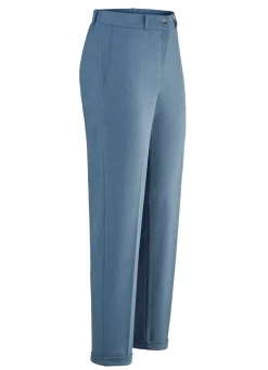 Hot KLAUS MODELLE MADE IN GERMANY Hose mit rückwärtigem Dehnbundeinsatz JEANSBLAU MELIERT