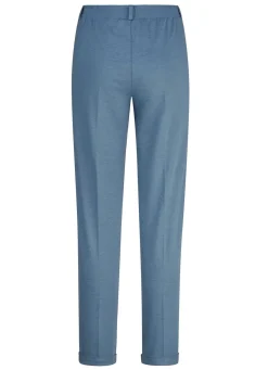 Hot KLAUS MODELLE MADE IN GERMANY Hose mit rückwärtigem Dehnbundeinsatz JEANSBLAU MELIERT