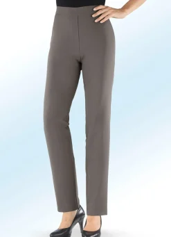 Best KLAUS MODELLE MADE IN GERMANY Hose mit rückwärtigem Dehnbund-Einsatz TAUPE