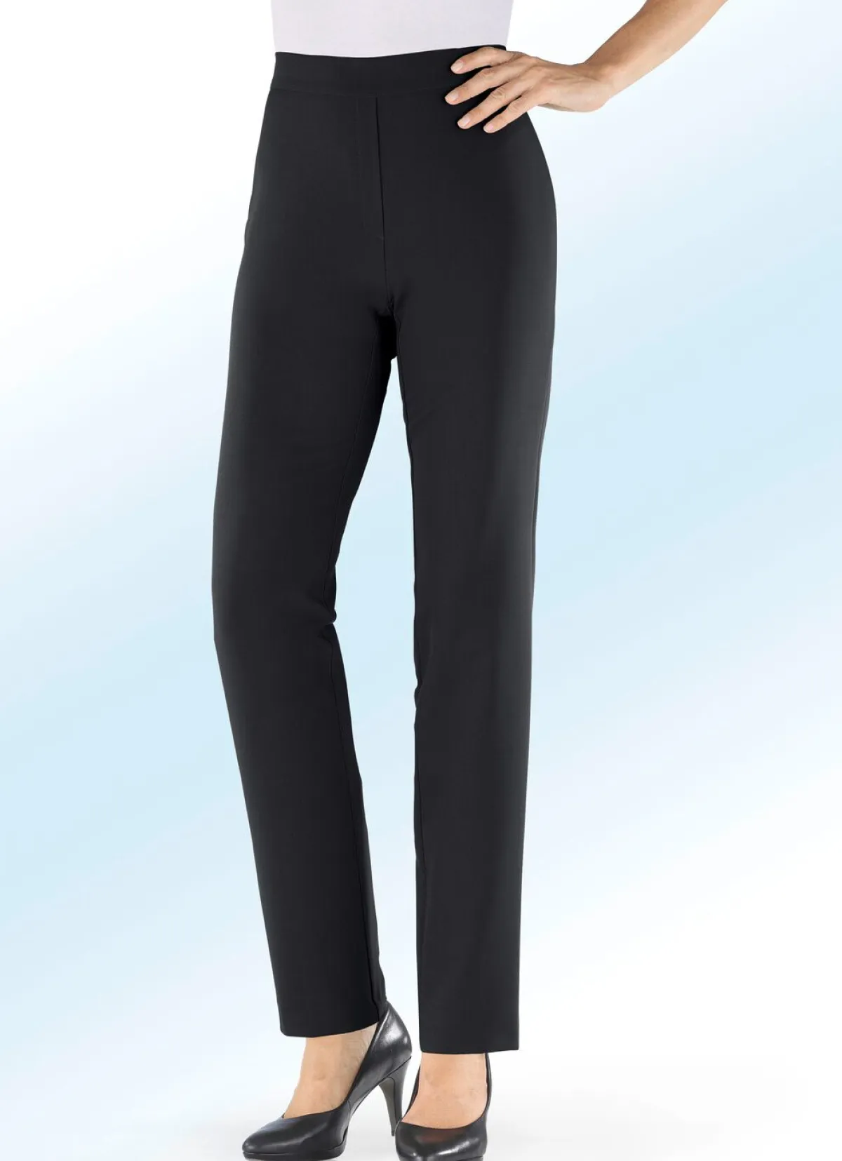 Best KLAUS MODELLE MADE IN GERMANY Hose mit rückwärtigem Dehnbund-Einsatz SCHWARZ