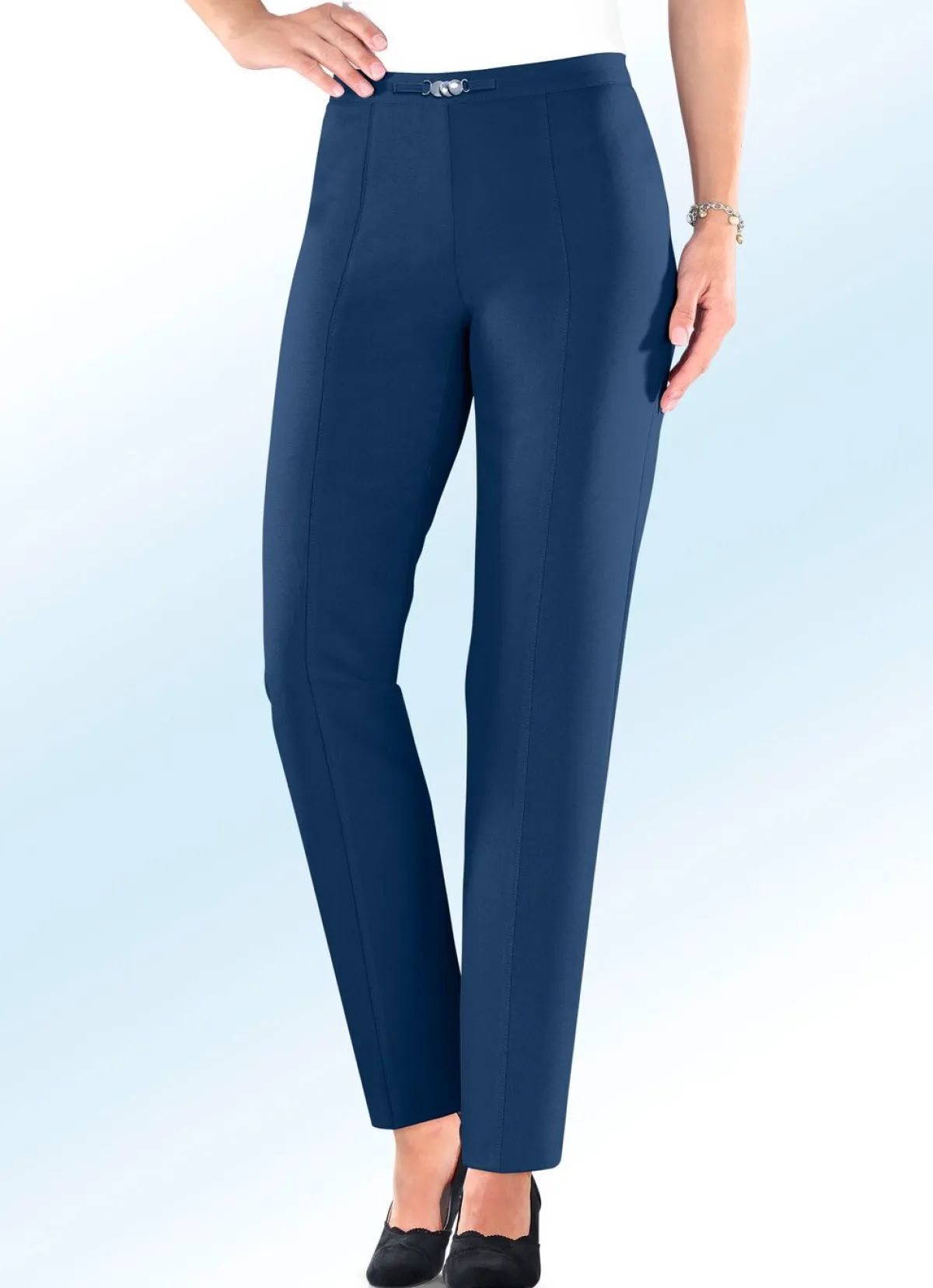 Discount KLAUS MODELLE MADE IN GERMANY Hose mit rückwärtigem Dehnbundeinsatz MARINE
