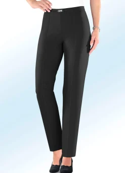 Outlet KLAUS MODELLE MADE IN GERMANY Hose mit rückwärtigem Dehnbundeinsatz SCHWARZ