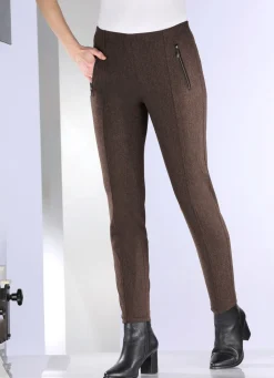 Sale BADER Hose mit Reißverschluss-Taschen COGNAC MELIERT