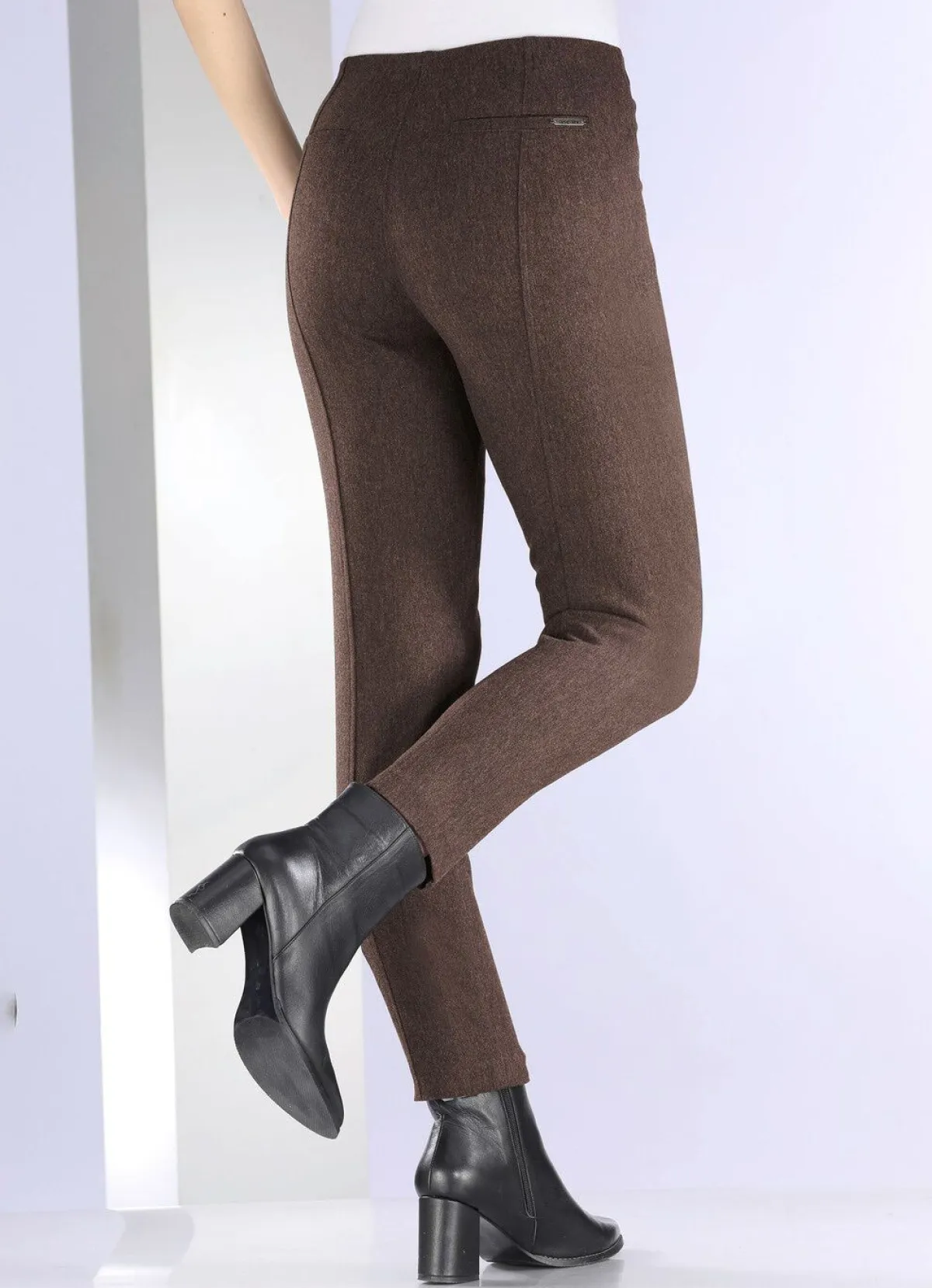 Sale BADER Hose mit Reißverschluss-Taschen COGNAC MELIERT