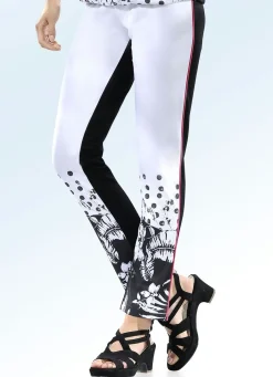 Best BADER Hose mit Reißverschluss-Zierblende SCHWARZ-WEISS