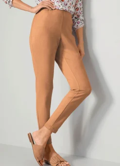Online BADER Hose mit schmaler Fußweite COGNAC