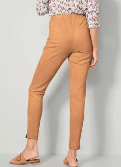 Online BADER Hose mit schmaler Fußweite COGNAC
