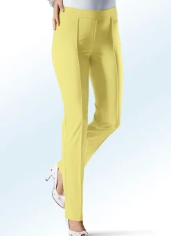Sale KLAUS MODELLE MADE IN GERMANY Hose mit schmaler Fußweite in 15 Farben GELB