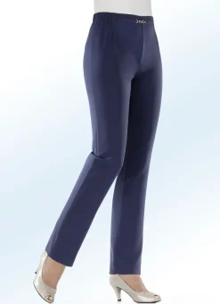 Sale KLAUS MODELLE MADE IN GERMANY Hose mit schmückendem Zierteil vorne am Bund INDIGOBLAU