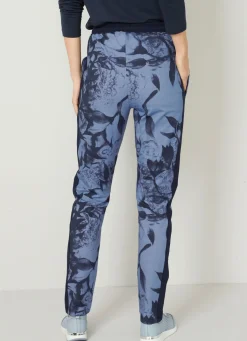 New BADER Hose mit seitlichem Galon-Streifen HELLBLAU-MARINE