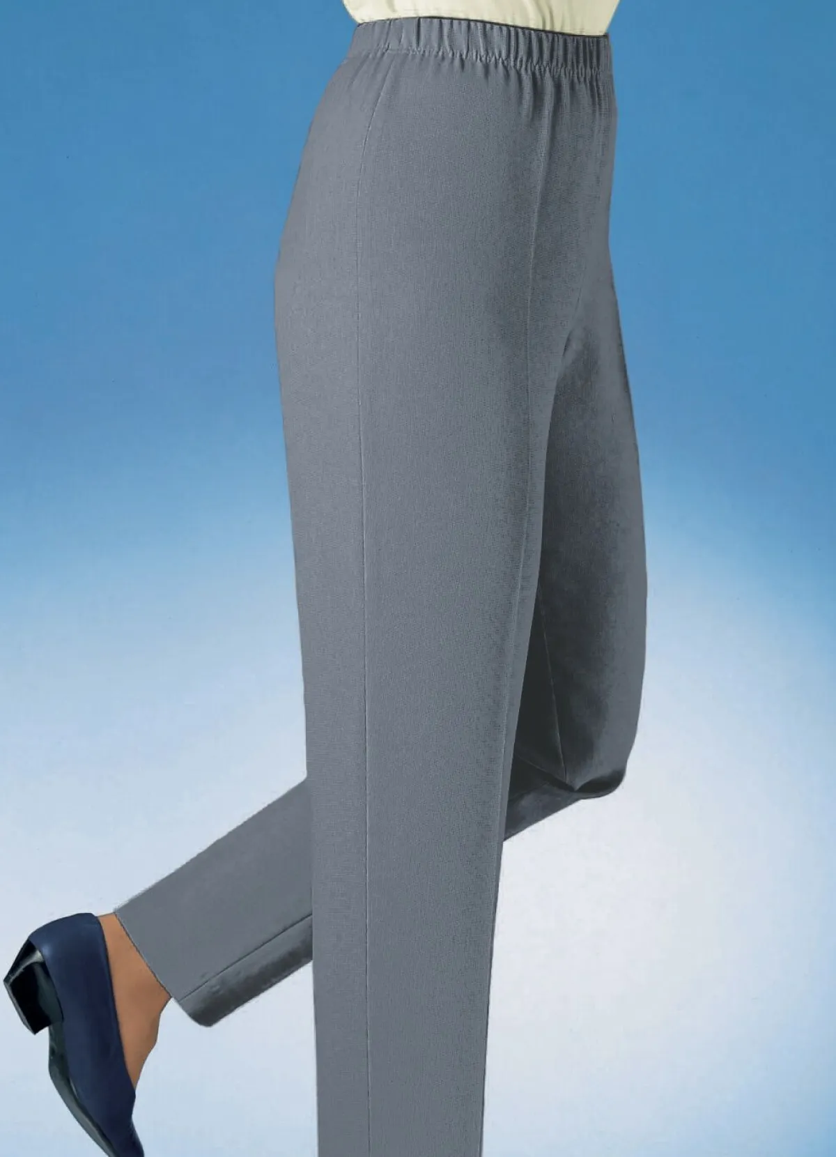Discount KLAUS MODELLE MADE IN GERMANY Hose mit seitlichen Schlitzen mittelgrau mel.