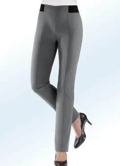 Outlet BADER Hose mit spezieller Bundverarbeitung MITTELGRAU MEL.