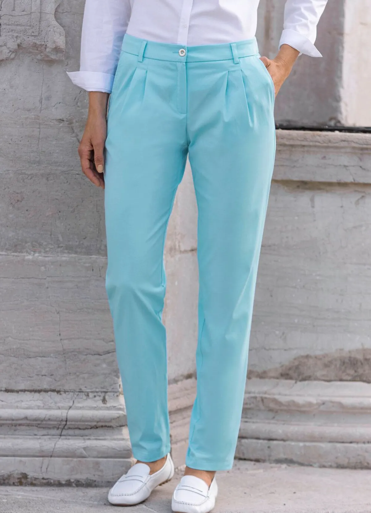 Clearance BADER Hose mit sportivem Chic TÜRKIS