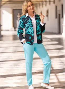 Clearance BADER Hose mit sportivem Chic TÜRKIS