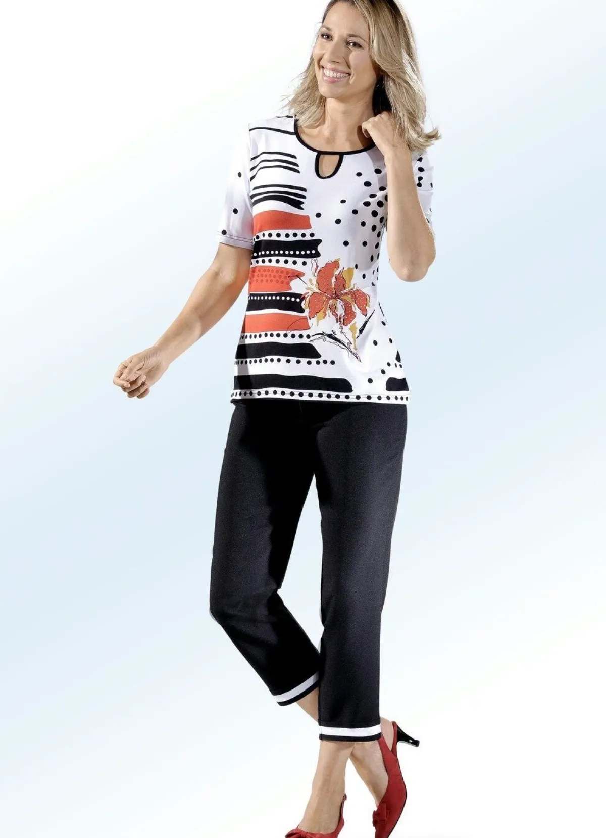 Discount KLAUS MODELLE MADE IN GERMANY Hose mit sportivem Chic SCHWARZ