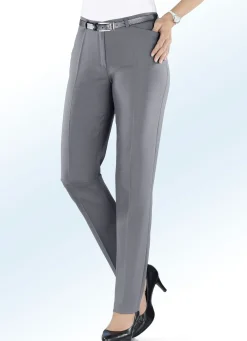 New BADER Hose mit Stretchbund MITTELGRAU MEL.