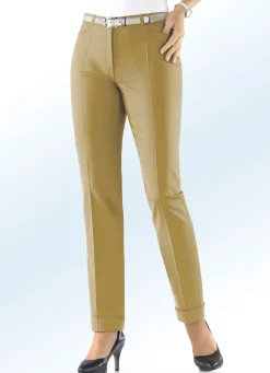 BADER Hose mit trendigen Aufschlägen MESSING