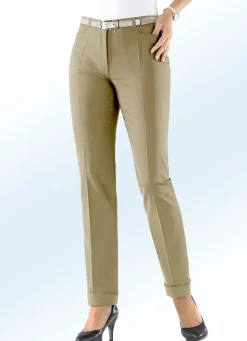 Sale BADER Hose mit trendigen Aufschlägen CAMEL