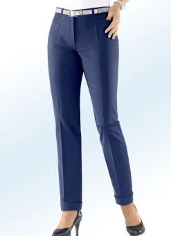 BADER Hose mit trendigen Aufschlägen INDIGOBLAU