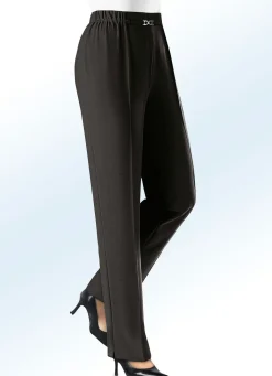 Hot KLAUS MODELLE MADE IN GERMANY Hose mit weiterem Hüftumfang SCHWARZ