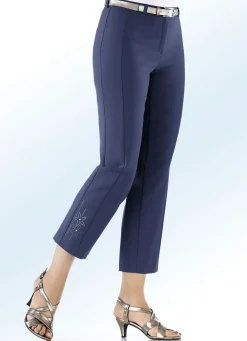 Online KLAUS MODELLE MADE IN GERMANY 7/8-Hose mit Zierplättchenmotiv INDIGOBLAU