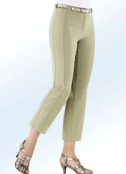 Discount KLAUS MODELLE MADE IN GERMANY 7/8-Hose mit Zierplättchenmotiv BEIGE