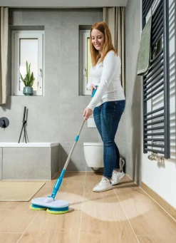 Outlet MEDIA SHOP Hurricane Floating Mop Akku-Rotationsmopp SILBER