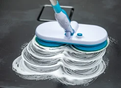 Outlet MEDIA SHOP Hurricane Floating Mop Akku-Rotationsmopp SILBER