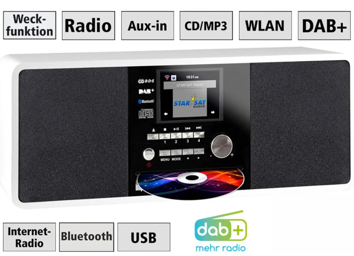 Hot BADER Imperial Dabman i200CD Digital-Radio mit CD WEISS