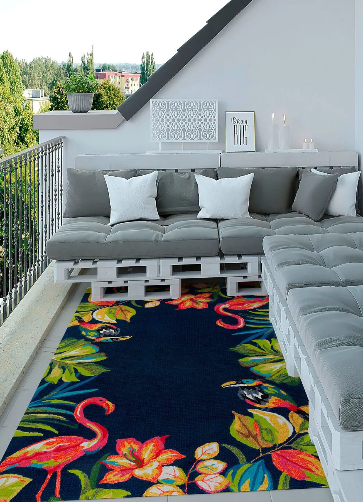 Outlet BADER Indoor / Outdoor geeignete Brücke und Teppiche MULTICOLOR