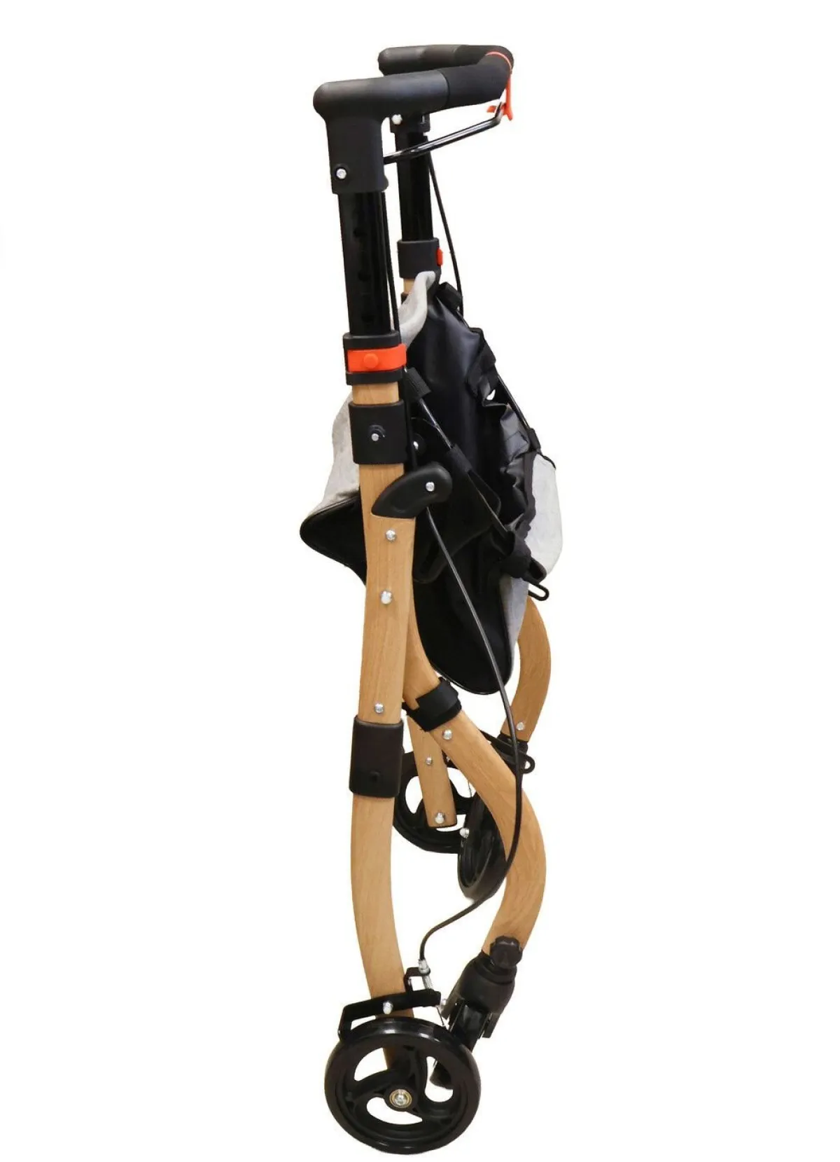 Clearance BADER Indoor Rollator - in edler Vollholzoptik SCHWARZ-BRAUN