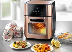 BADER 10-in-1 Heißluft-Fritteuse SCHWARZ-ROSÉGOLD