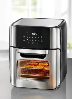 Hot BADER 10-in-1 Heißluft-Fritteuse SCHWARZ-EDELSTAHL