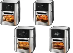 Hot BADER 10-in-1 Heißluft-Fritteuse SCHWARZ-EDELSTAHL