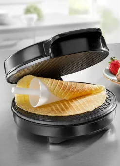 Online BADER 2-in-1 Hörnchen- und Eiswaffel-Maker SCHWARZ