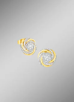 Outlet BADER Interessante Ohrstecker mit 14 Brillanten und 90 Diamanten