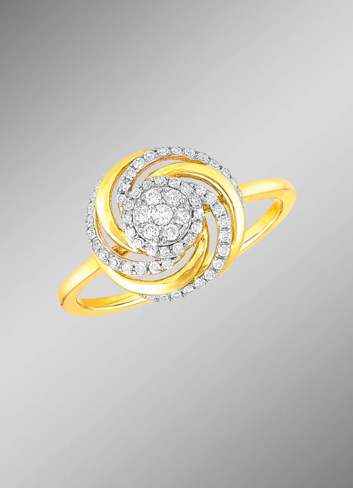 Best BADER Interessanter Damenring mit 7 Brillanten und 49 Diamanten