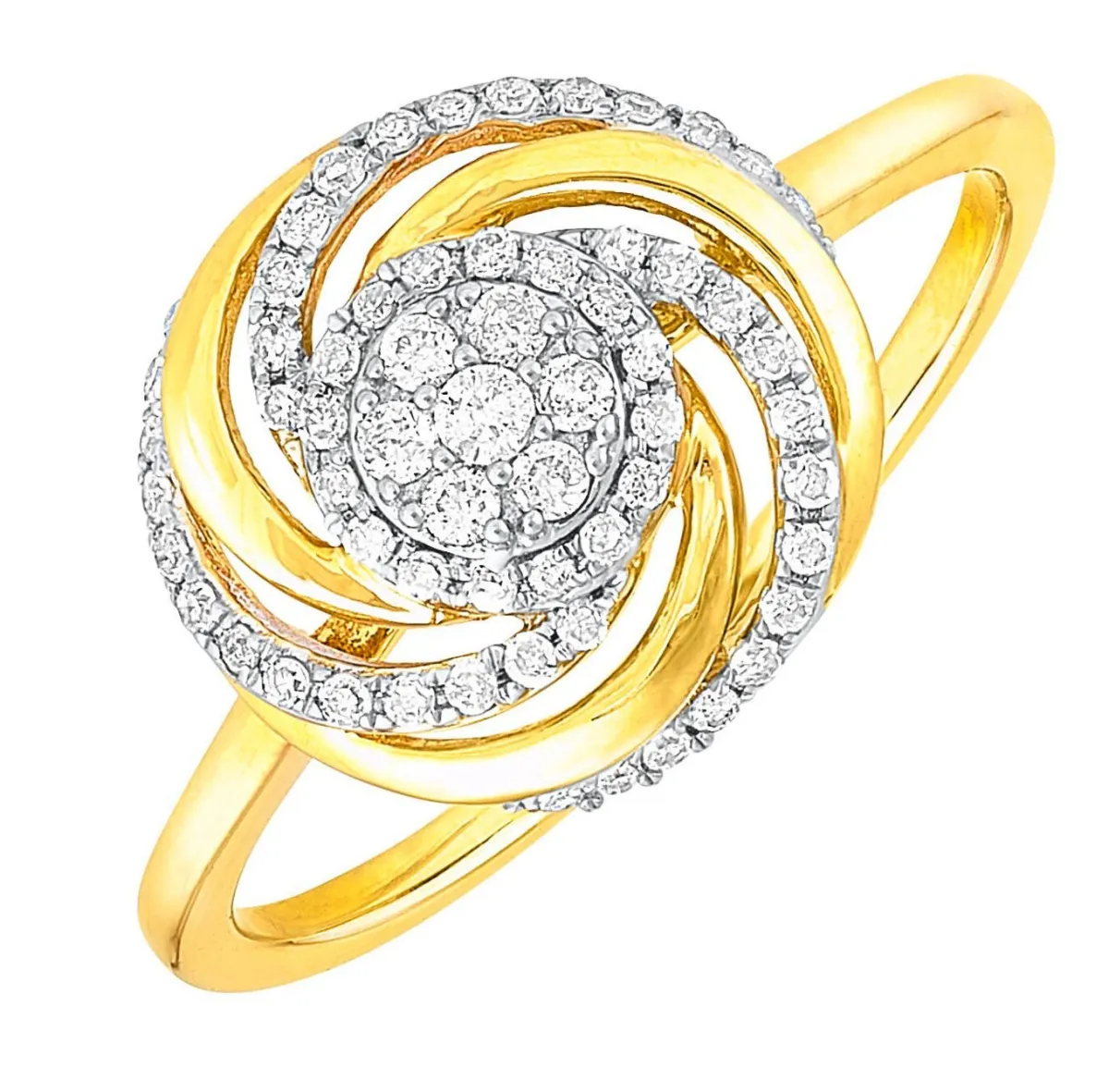 Best BADER Interessanter Damenring mit 7 Brillanten und 49 Diamanten
